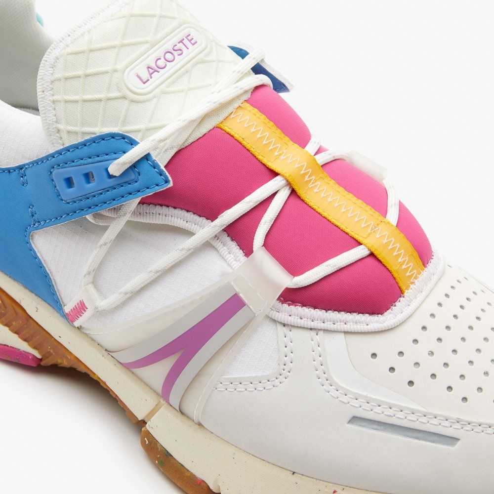 Lacoste L003 Eco Sneakers White/Pink | DUQX-29374