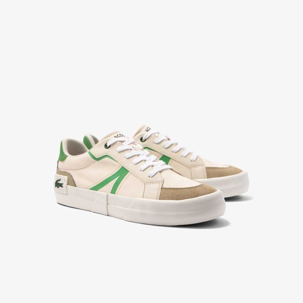 Lacoste L004 Colorblock Sneakers Lt Tan/Grn | WYKO-74263