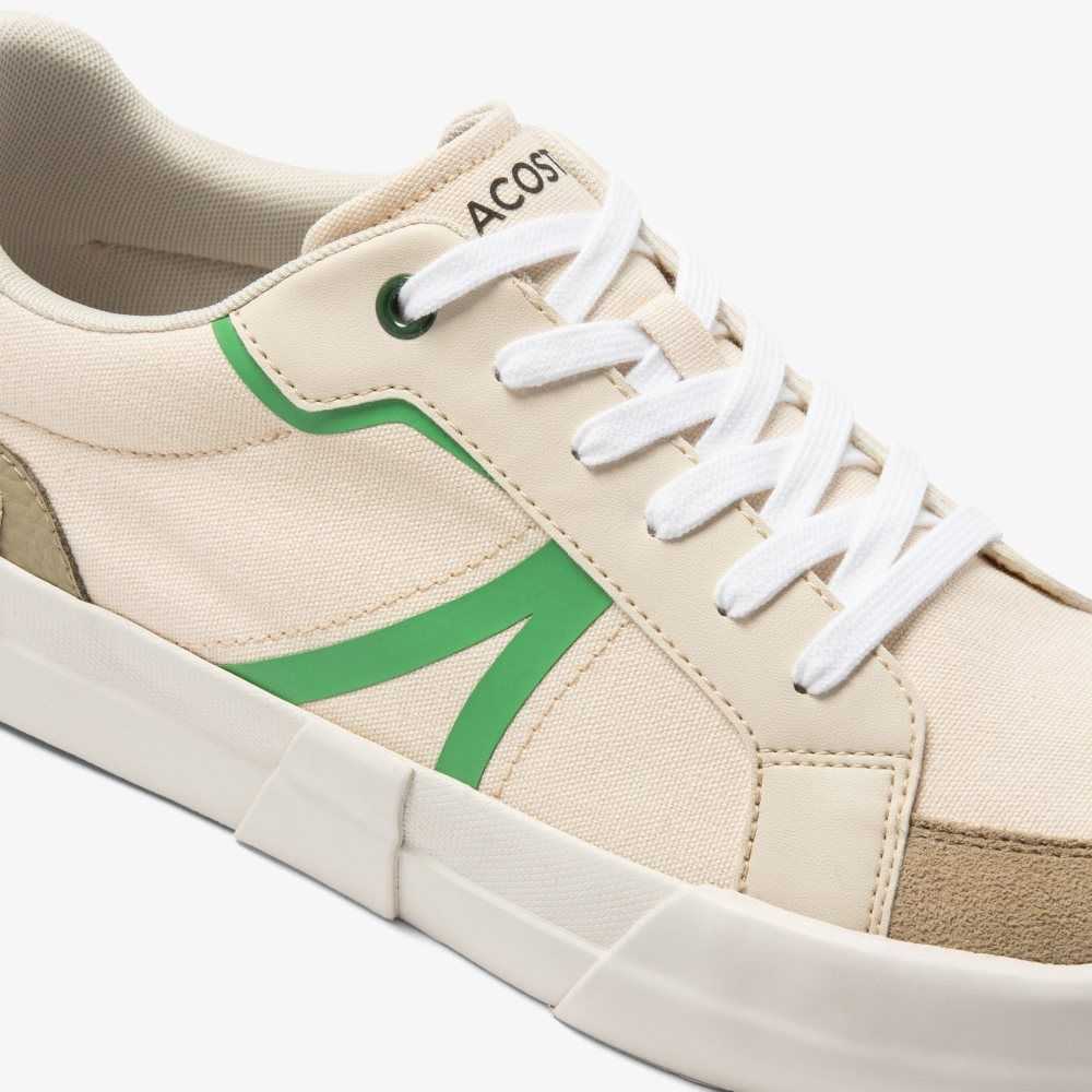 Lacoste L004 Colorblock Sneakers Lt Tan/Grn | WYKO-74263