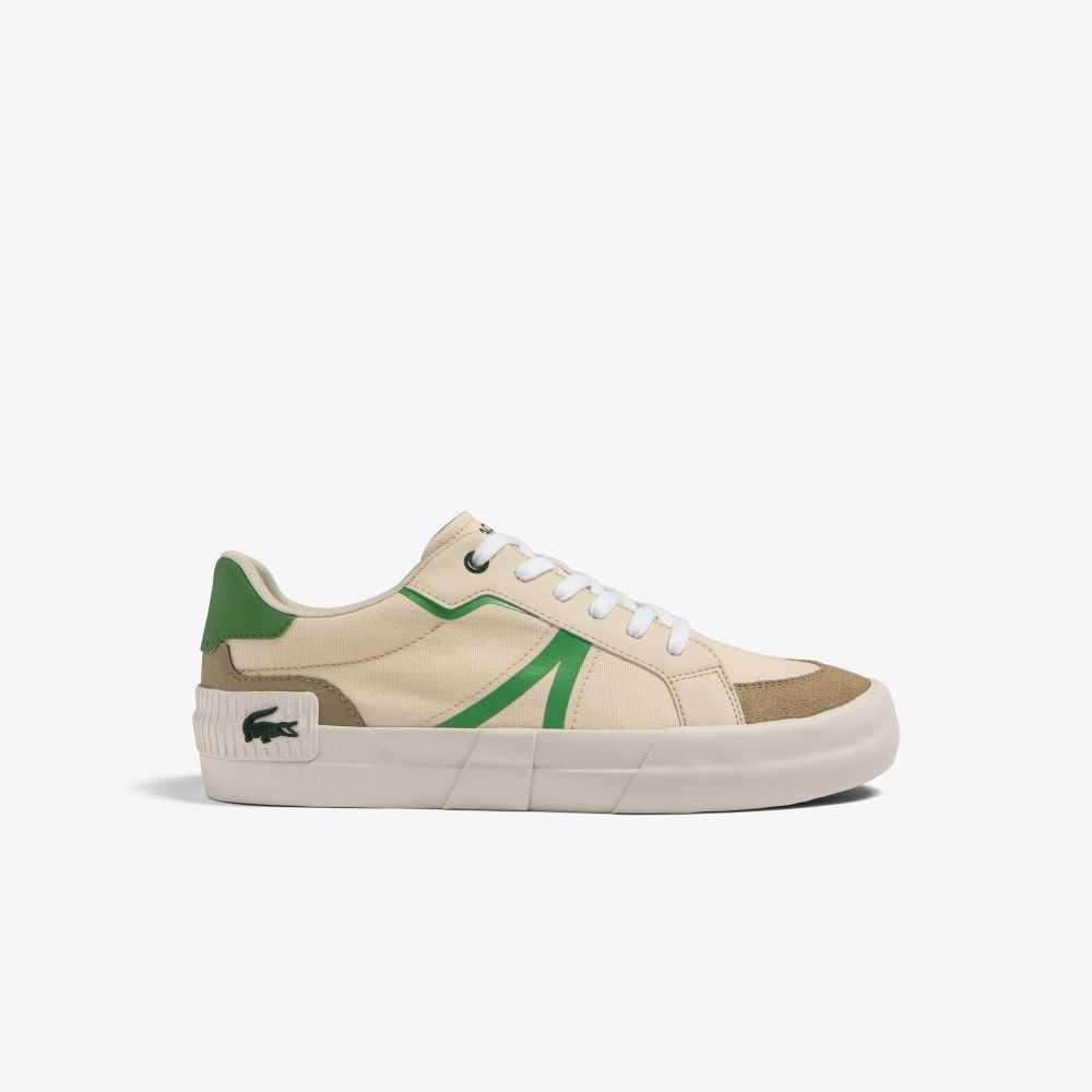 Lacoste L004 Colorblock Sneakers Lt Tan/Grn | WYKO-74263