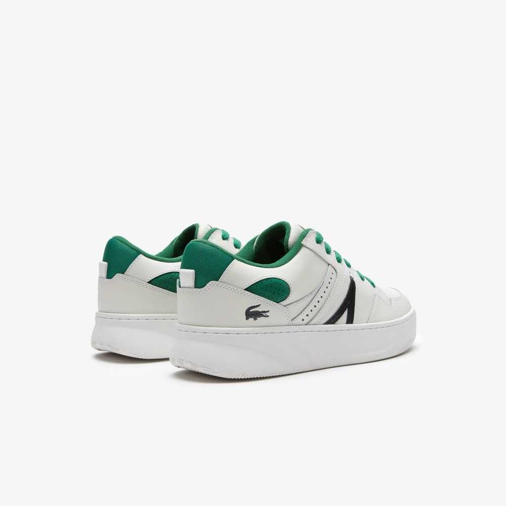 Lacoste L005 Leather Color-Pop Sneakers White/Green | BRCF-31506