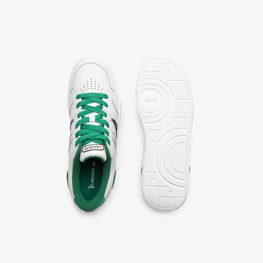 Lacoste L005 Leather Color-Pop Sneakers White/Green | BRCF-31506