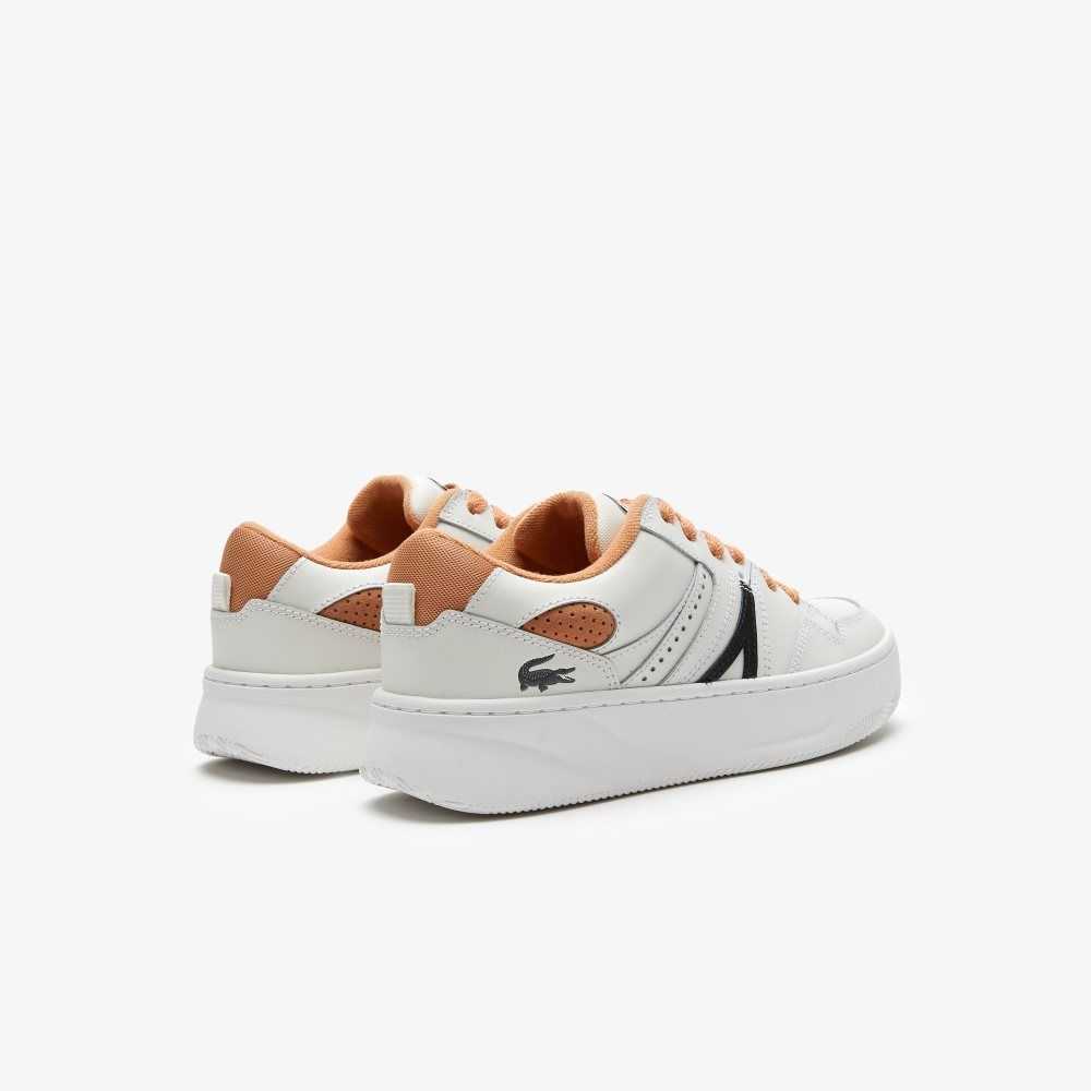 Lacoste L005 Leather Sneakers White / Tan | DHWP-32017