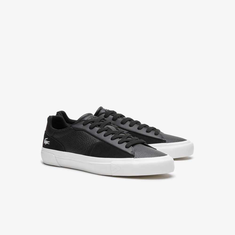 Lacoste L006 Leather Sneakers Black/White | KFLG-46790