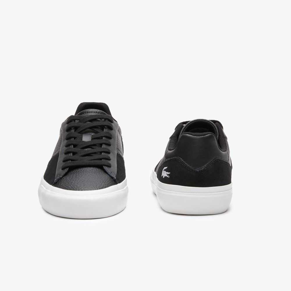 Lacoste L006 Leather Sneakers Black/White | KFLG-46790