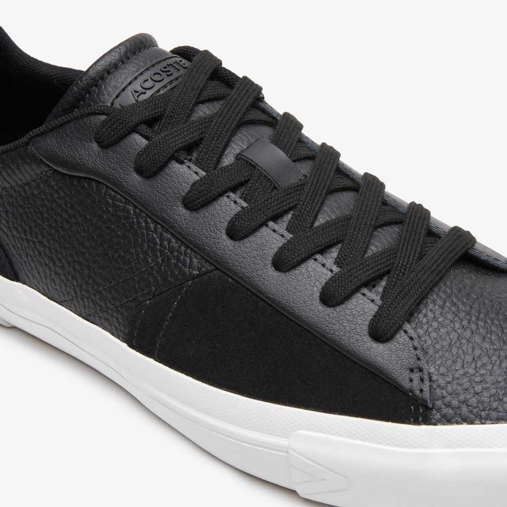 Lacoste L006 Leather Sneakers Black/White | KFLG-46790