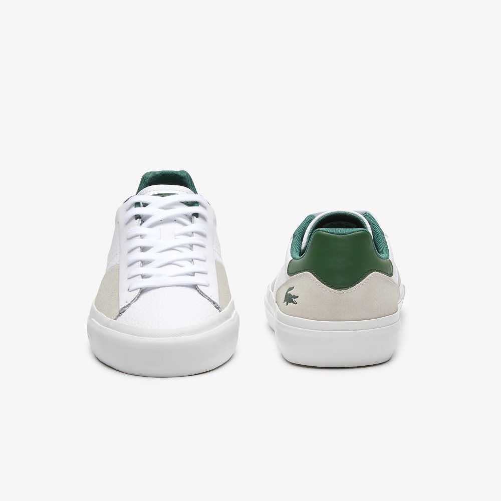 Lacoste L006 Leather Sneakers White/Dark Green | NLPI-59736