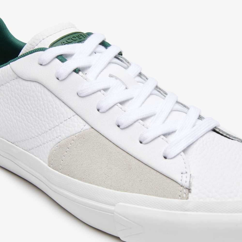 Lacoste L006 Leather Sneakers White/Dark Green | NLPI-59736