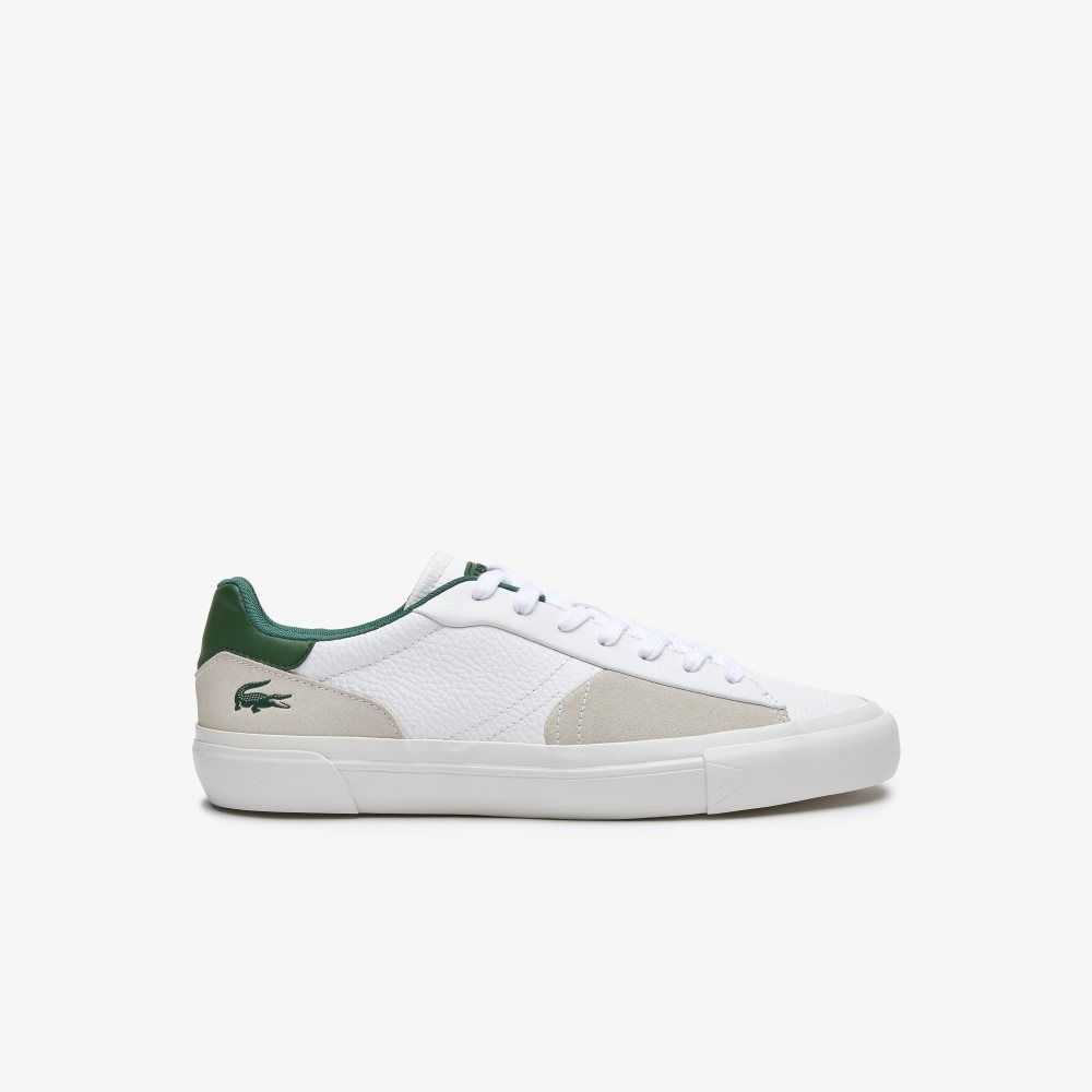 Lacoste L006 Leather Sneakers White/Dark Green | NLPI-59736