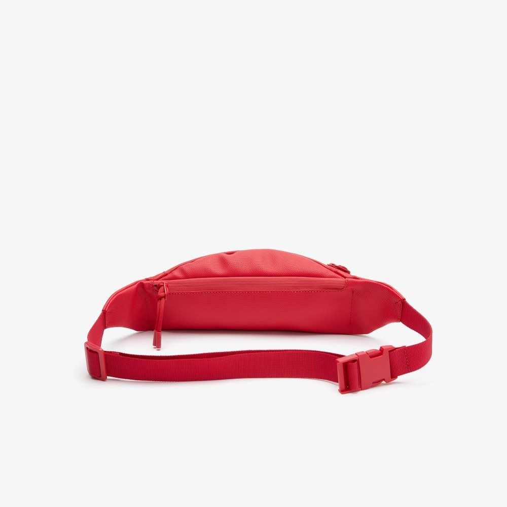 Lacoste LCST Coated Canvas Zippered Fanny Pack Tango Red | APSH-16247