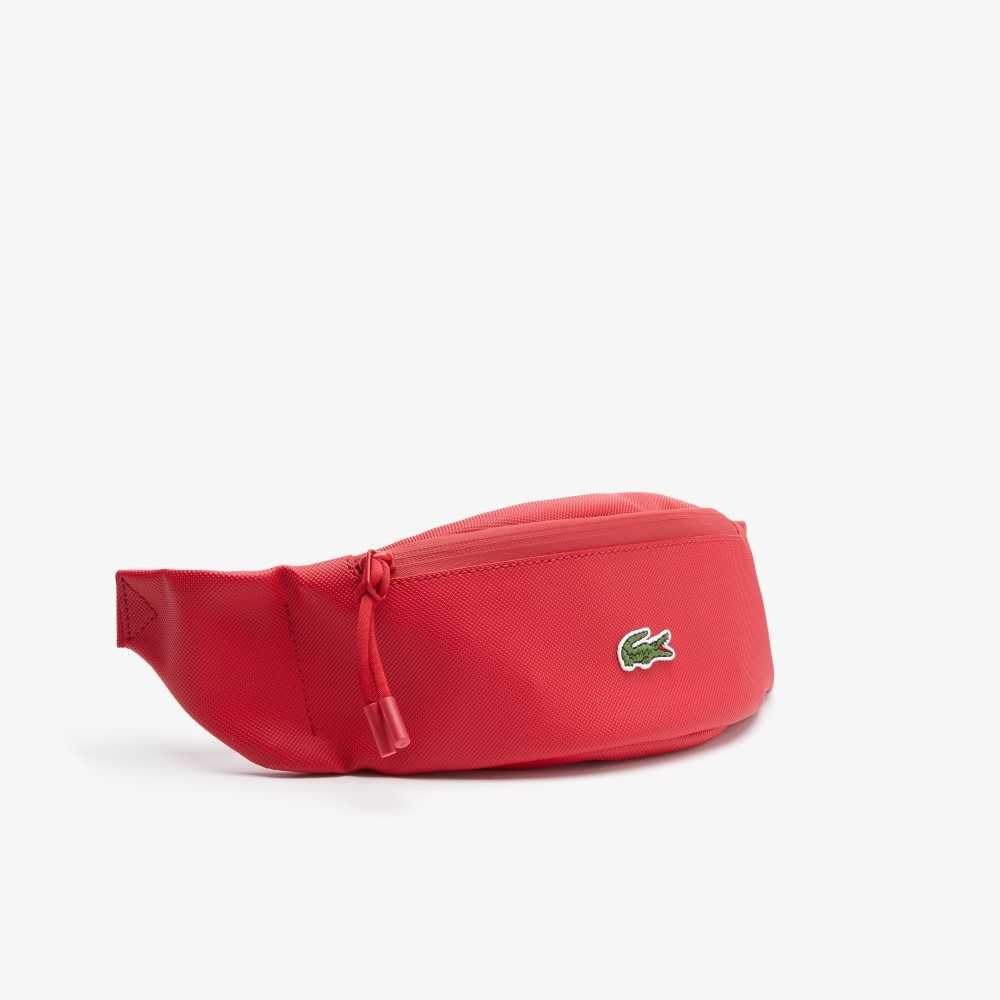 Lacoste LCST Coated Canvas Zippered Fanny Pack Tango Red | APSH-16247