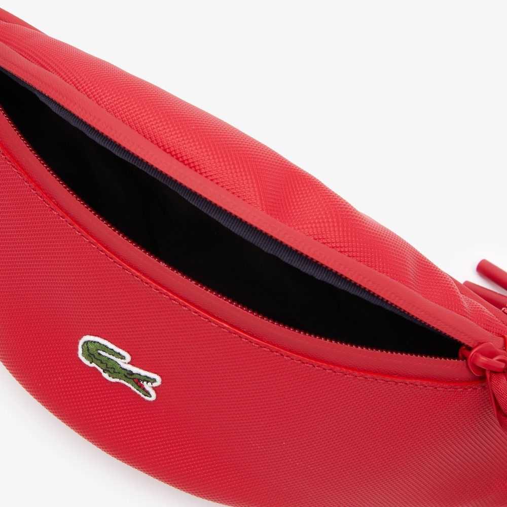 Lacoste LCST Coated Canvas Zippered Fanny Pack Tango Red | APSH-16247