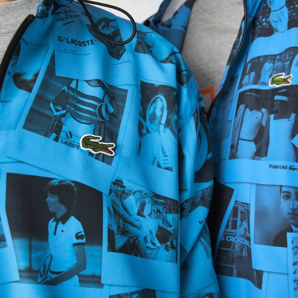 Lacoste LIVE Polaroid Collaboration Jacket Blue / Black | WQTG-74896