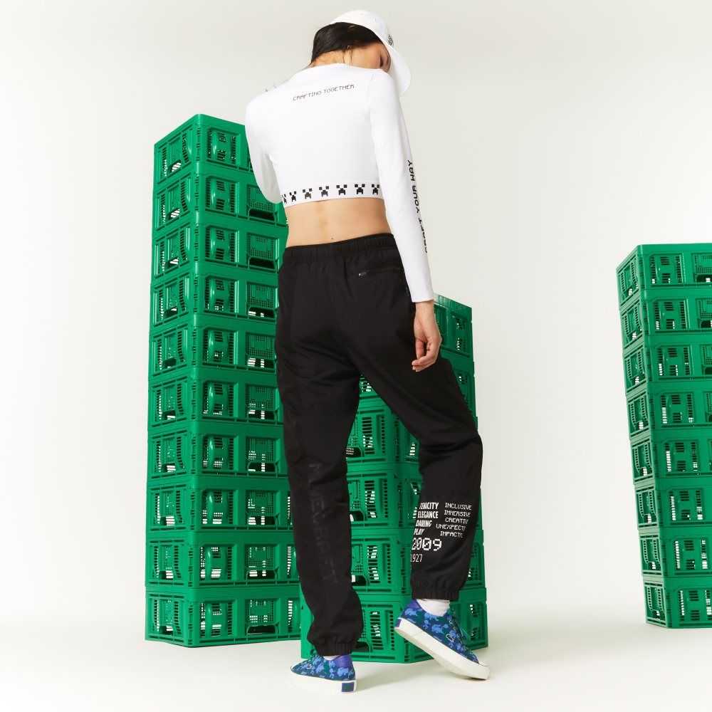 Lacoste LIVE x Minecraft Nylon Trackpants Black | MSVK-32975