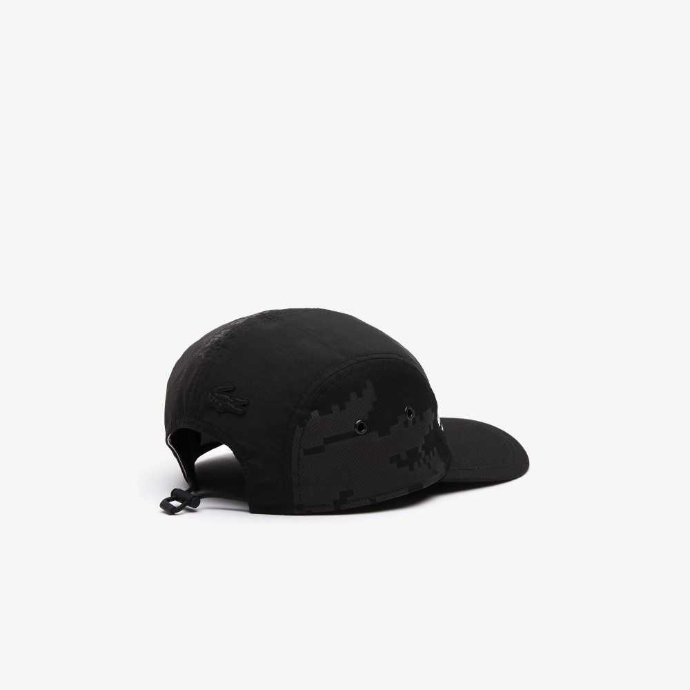 Lacoste LIVE x Minecraft Print Nylon Cap Black | KPYG-16478