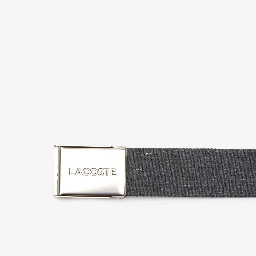 Lacoste L.12.12 Branded Buckle Belt Noir Chine | SEPV-98617