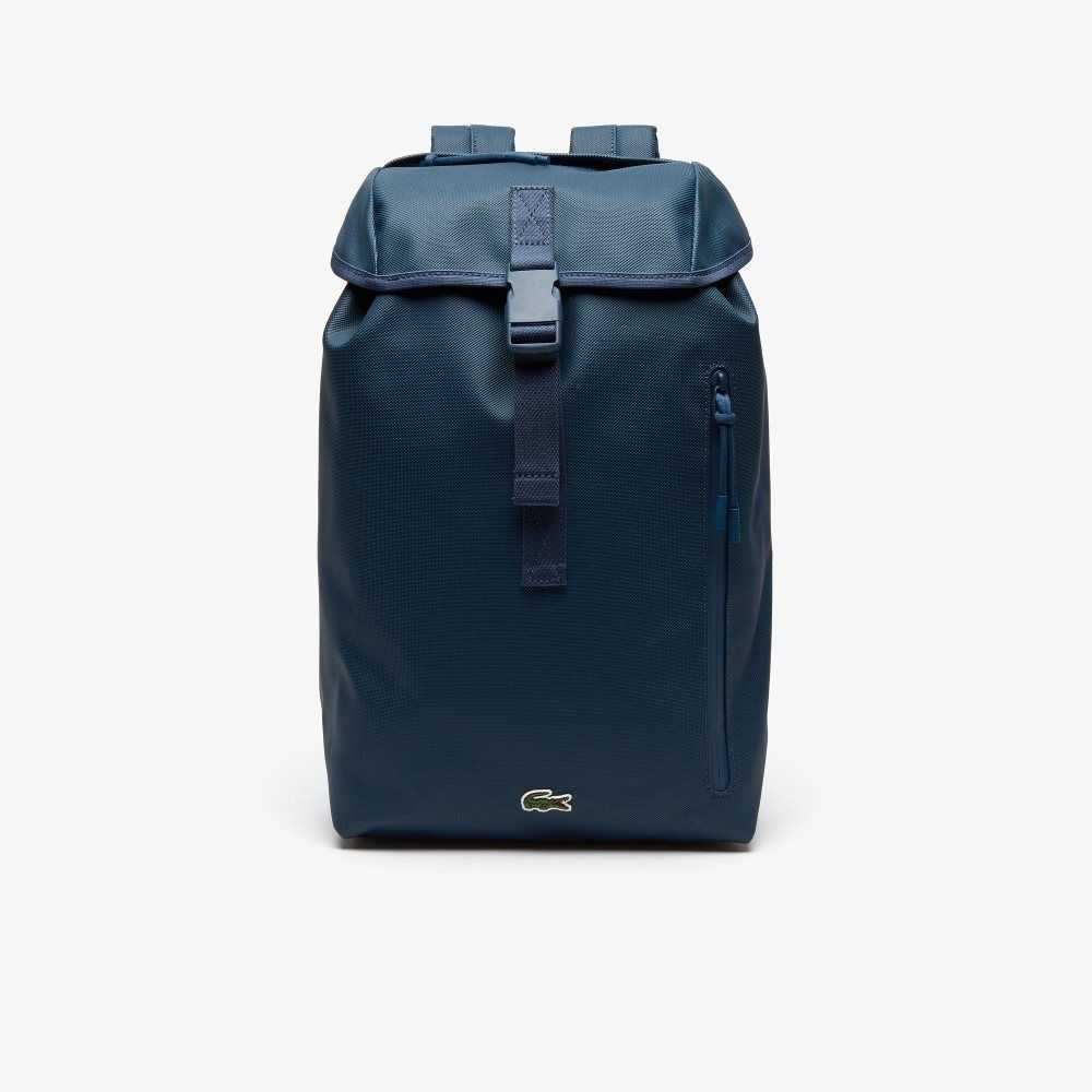 Lacoste L.12.12 Concept Flap Coated Canvas Backpack Charron | ZNTG-73259