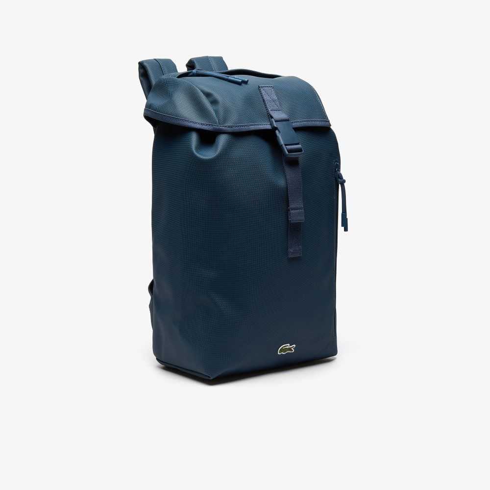 Lacoste L.12.12 Concept Flap Coated Canvas Backpack Charron | ZNTG-73259