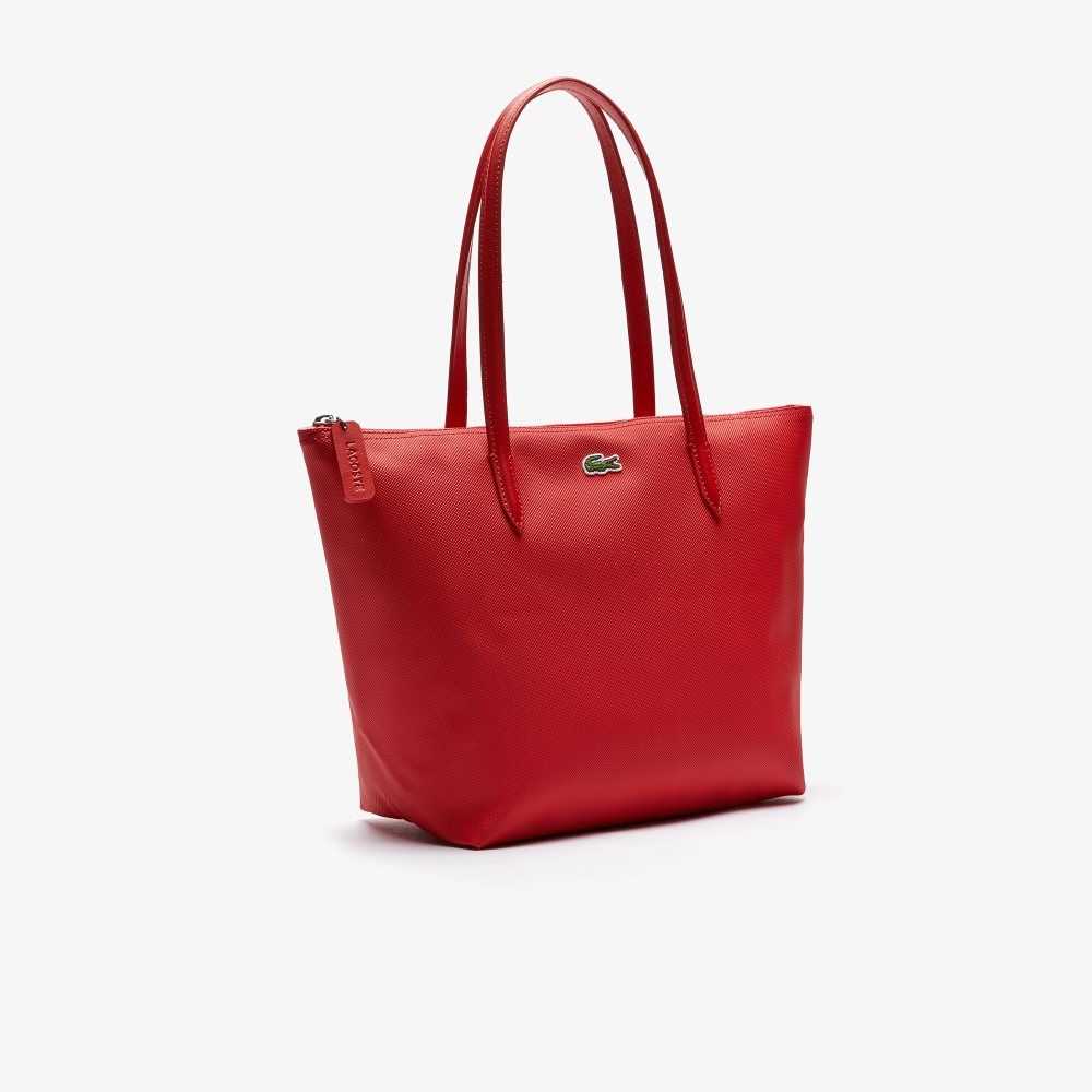 Lacoste L.12.12 Concept Small Zip Tote Bag High Risk Red | BJAE-57094