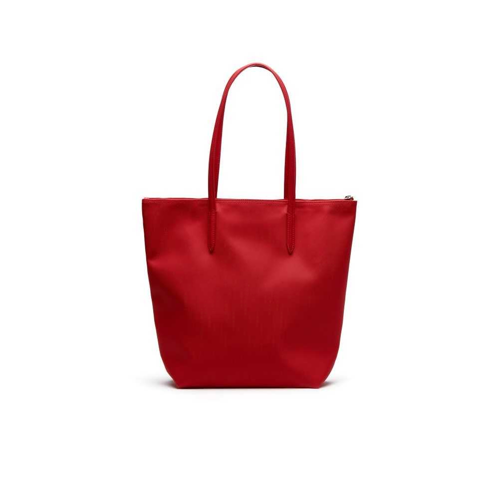 Lacoste L.12.12 Concept Vertical Zip Tote Bag Virtual Pink | SOYK-69032