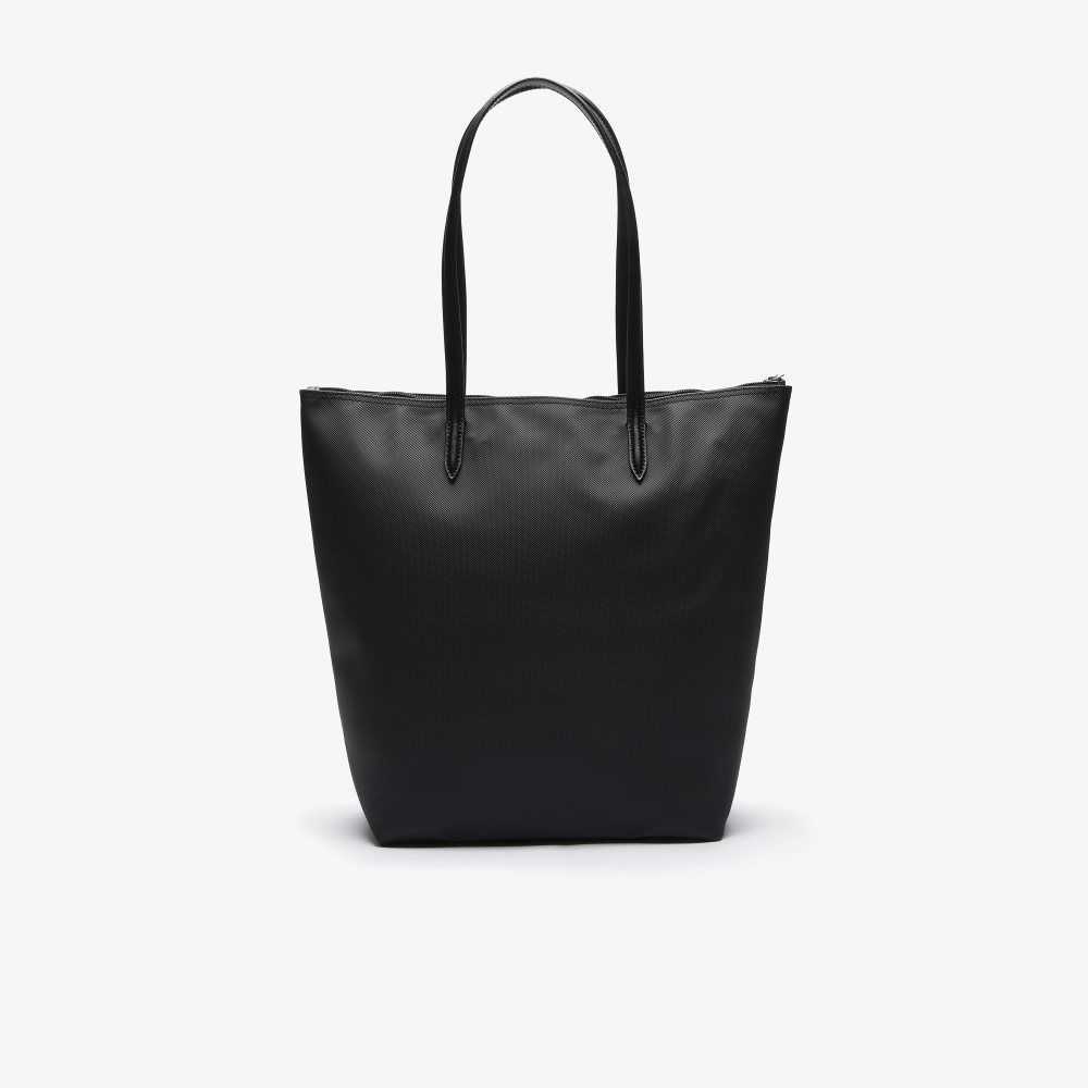 Lacoste L.12.12 Concept Vertical Zip Tote Bag Black | TPKW-98605