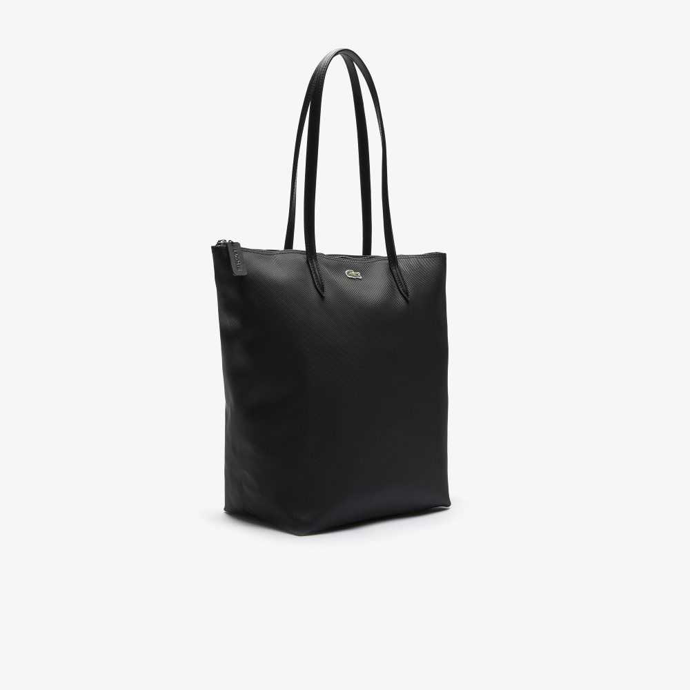 Lacoste L.12.12 Concept Vertical Zip Tote Bag Black | TPKW-98605