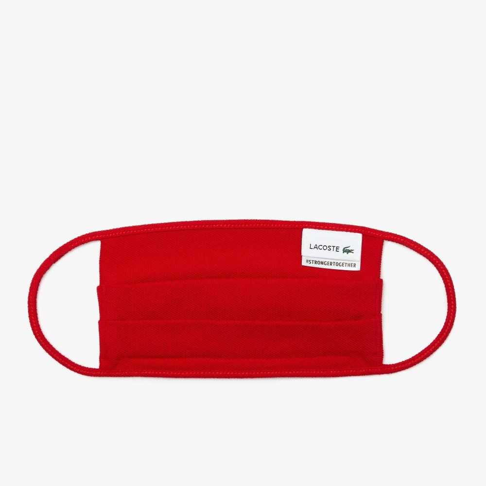 Lacoste L.12.12 Cotton Pique' Face Protection Mask Red | UOJN-72805