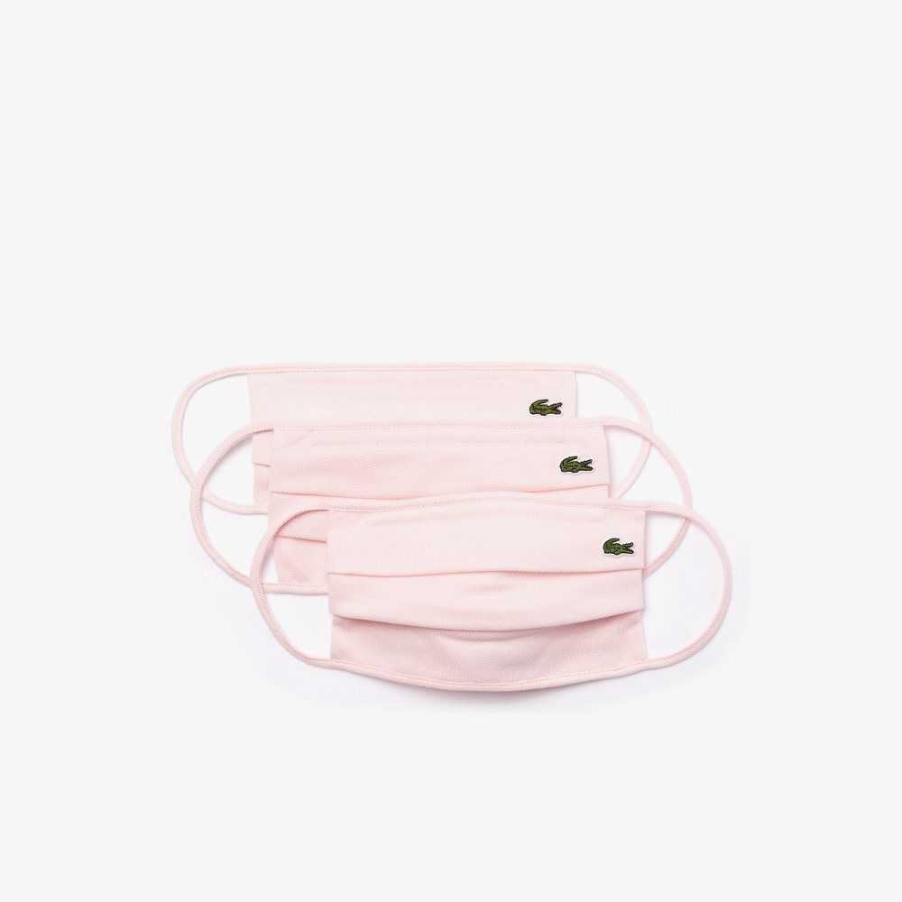 Lacoste L.12.12 Face Masks 3-Pack Light Pink | ARPB-56903