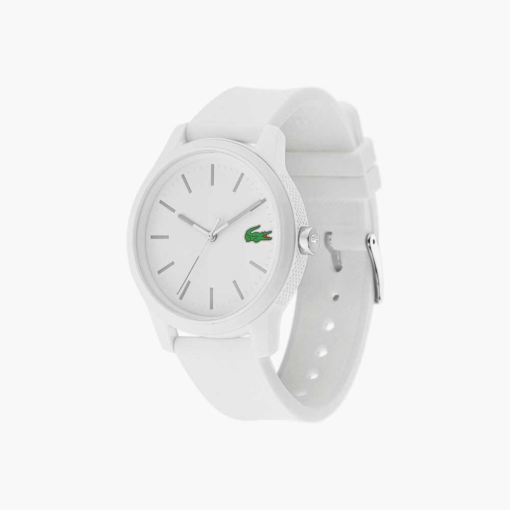 Lacoste L.12.12 White Silicone Strap Watch White | UAEC-76918