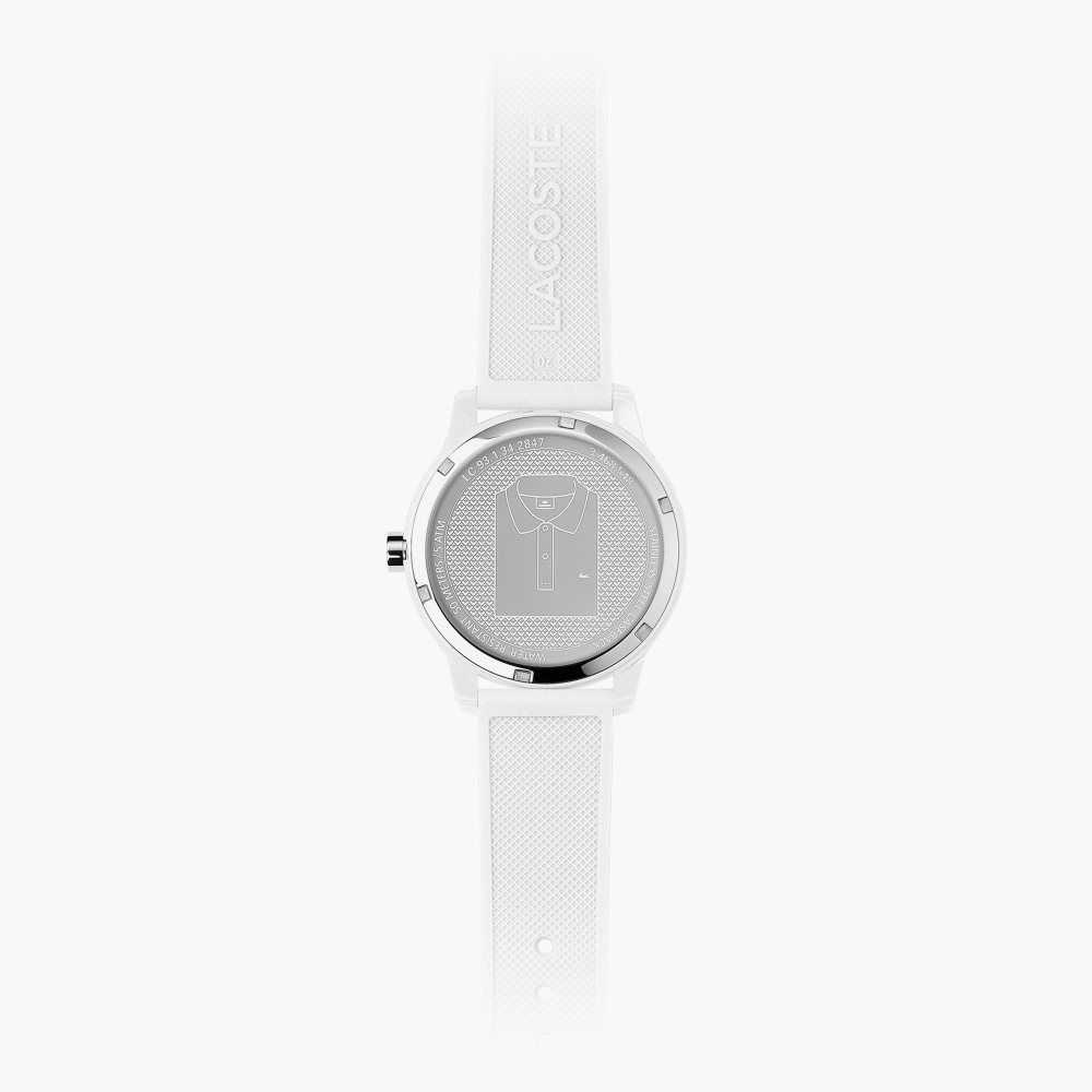 Lacoste L.12.12 White Silicone Strap Watch White | UAEC-76918