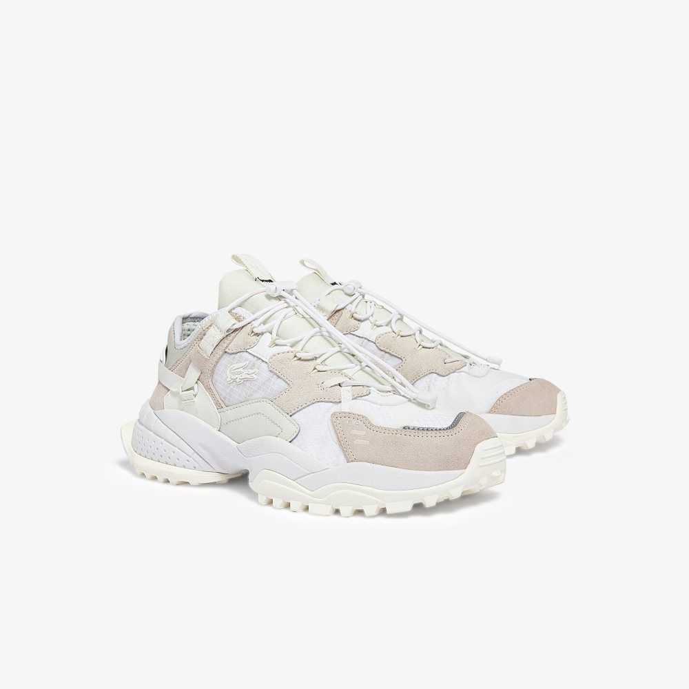 Lacoste L-Guard Breaker Leather Sneakers Off White/Off White | ZKQX-60197