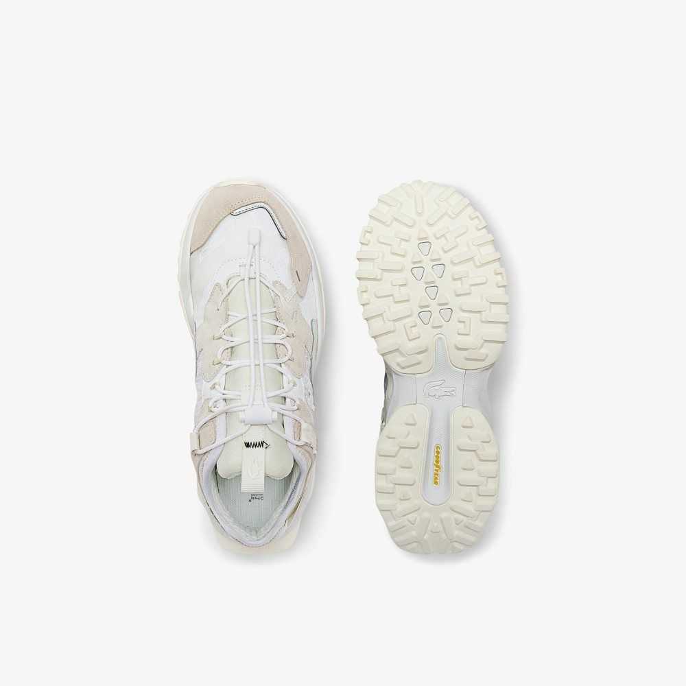 Lacoste L-Guard Breaker Leather Sneakers Off White/Off White | ZKQX-60197