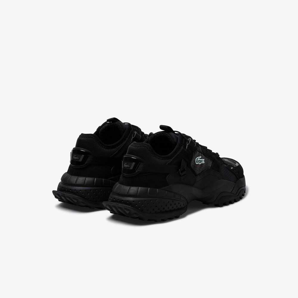 Lacoste L-Guard Breaker Textile and Suede Sneakers Blk/Blk | GZXW-48560