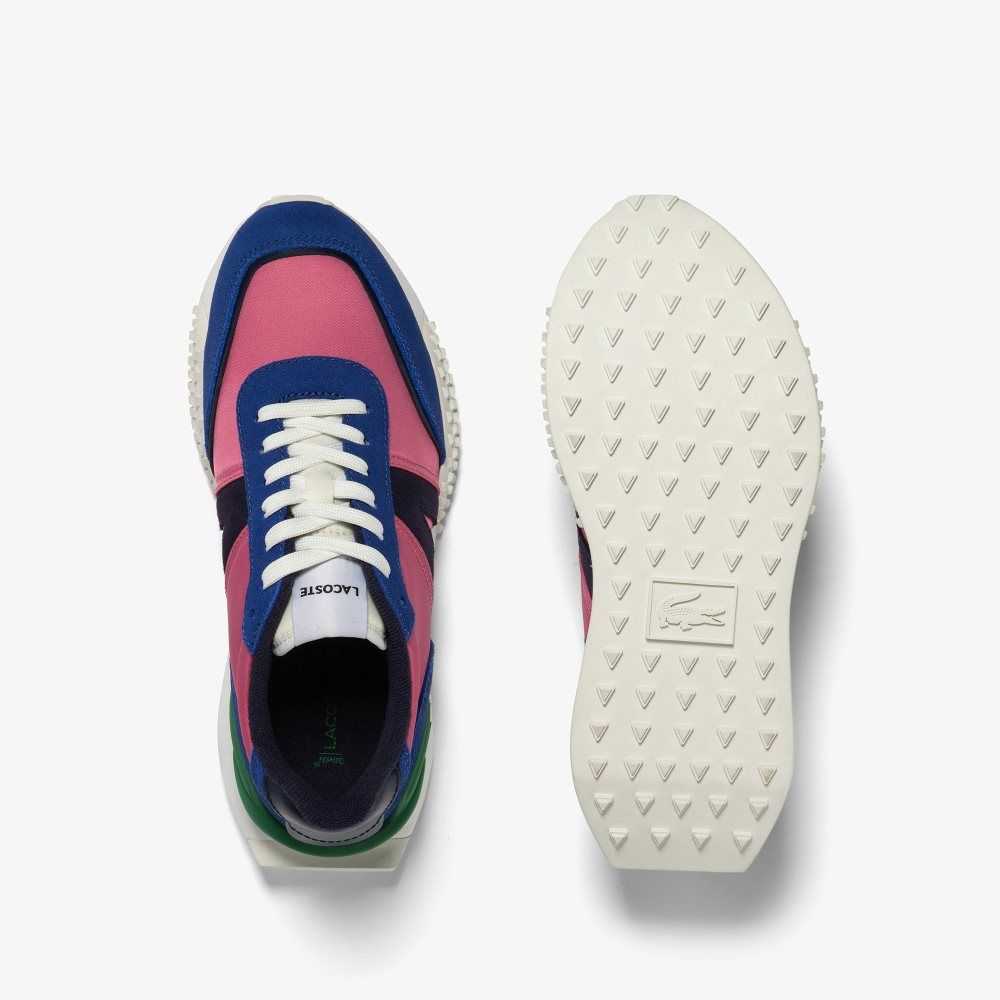 Lacoste L-Spin Deluxe Leather Sneakers Pnk/Blu | LWVE-49185