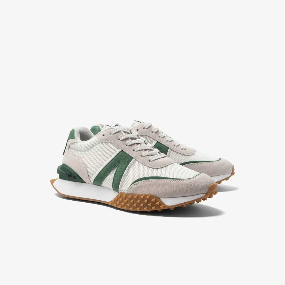 Lacoste L-Spin Deluxe Leather Sneakers White/Green | SFDA-02137
