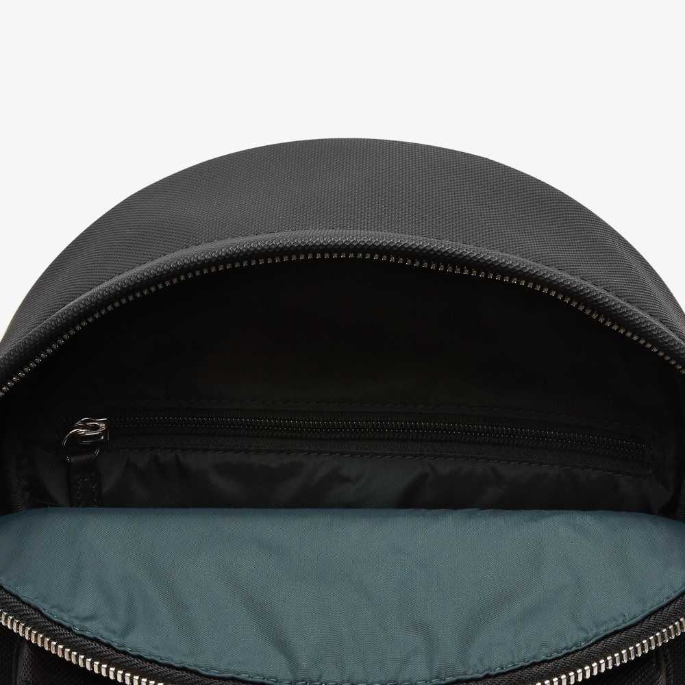 Lacoste Large Front Pocket Backpack Black | XISD-50842