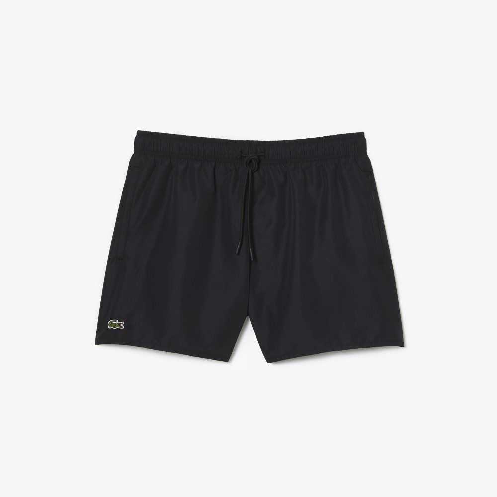 Lacoste Light Quick-Dry Swim Shorts Black / Green | LFOV-68371