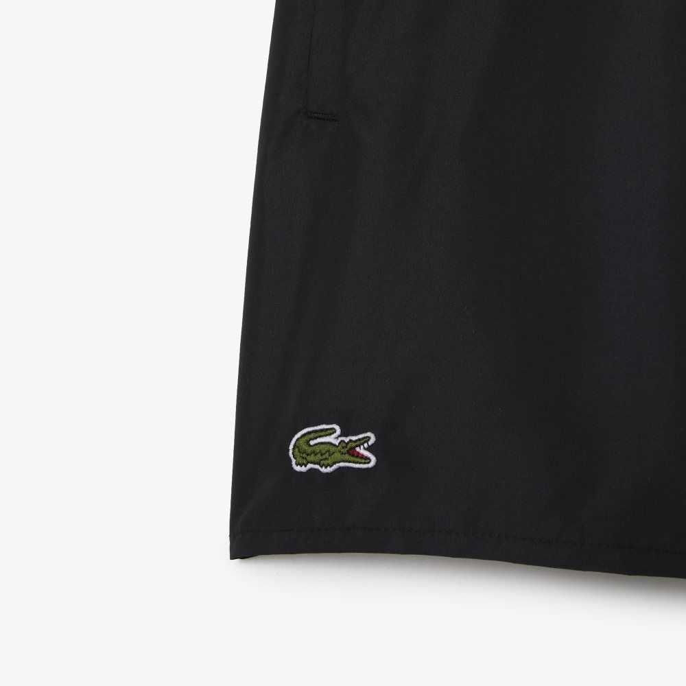 Lacoste Light Quick-Dry Swim Shorts Black / Green | LFOV-68371