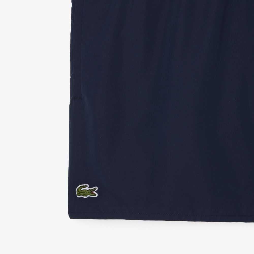 Lacoste Light Quick-Dry Swim Shorts Navy Blue / Green | MITG-83621