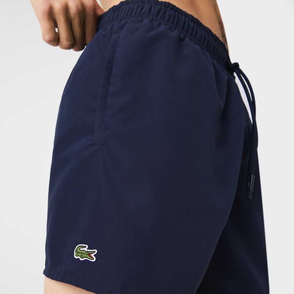 Lacoste Light Quick-Dry Swim Shorts Navy Blue / Black | SHKO-04396