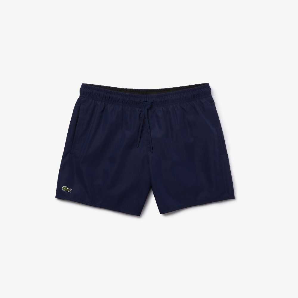 Lacoste Light Quick-Dry Swim Shorts Navy Blue / Black | SHKO-04396