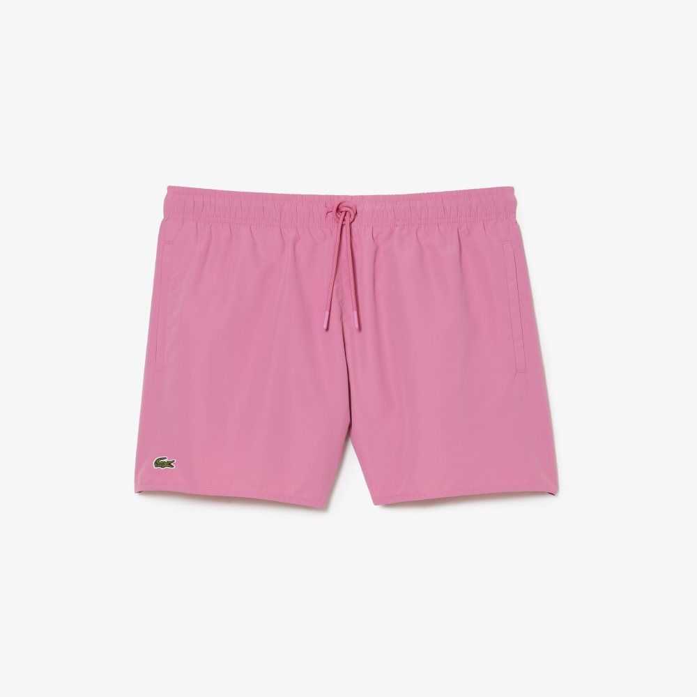 Lacoste Light Quick-Dry Swim Shorts Pink / Green | HRFX-28491