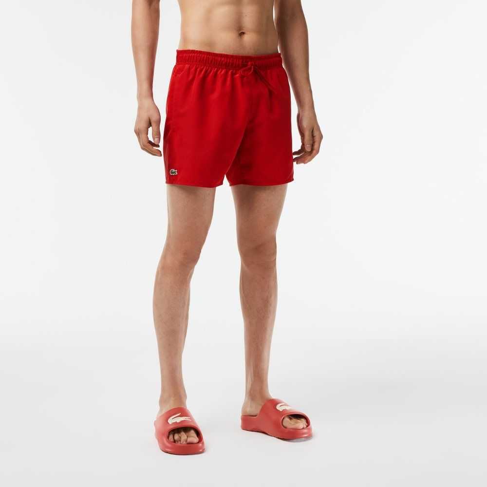 Lacoste Light Quick-Dry Swim Shorts Red / Green | BWHG-06174