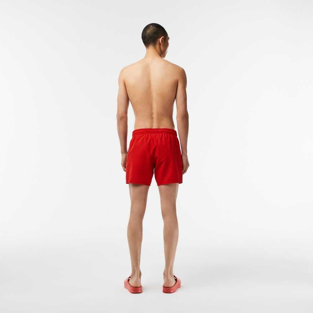 Lacoste Light Quick-Dry Swim Shorts Red / Green | BWHG-06174