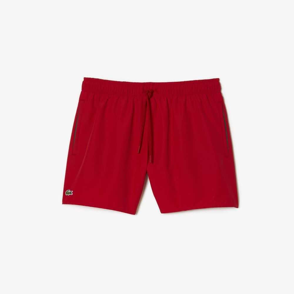 Lacoste Light Quick-Dry Swim Shorts Red / Green | BWHG-06174