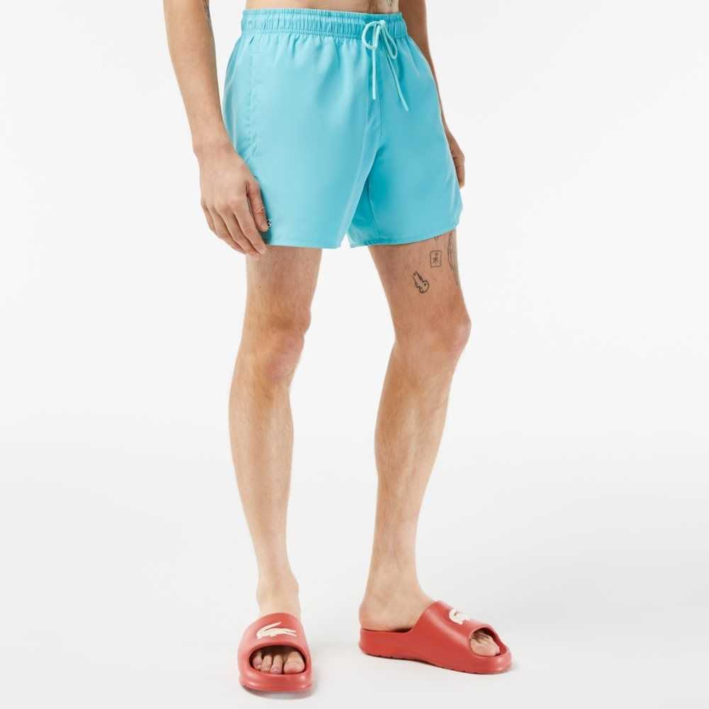 Lacoste Light Quick-Dry Swim Shorts Turquoise / Green | UCRT-27809