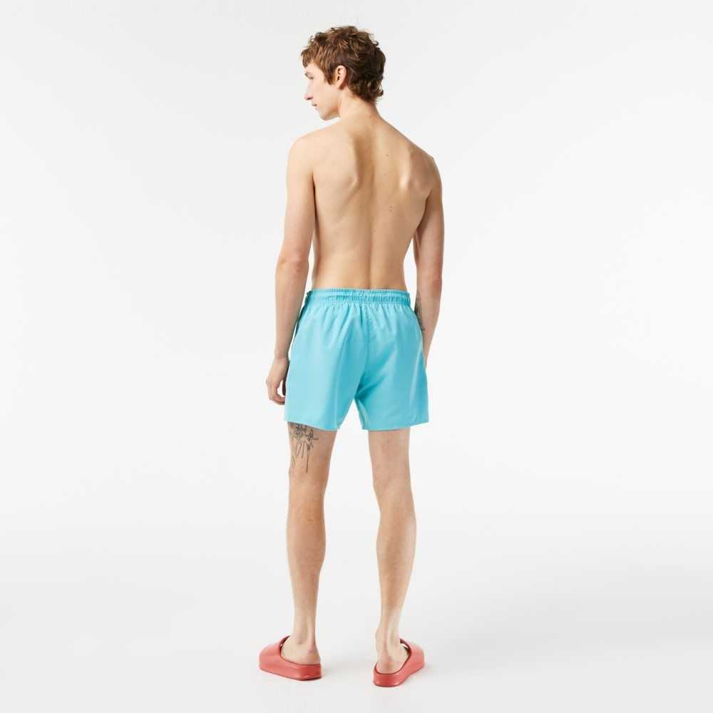 Lacoste Light Quick-Dry Swim Shorts Turquoise / Green | UCRT-27809