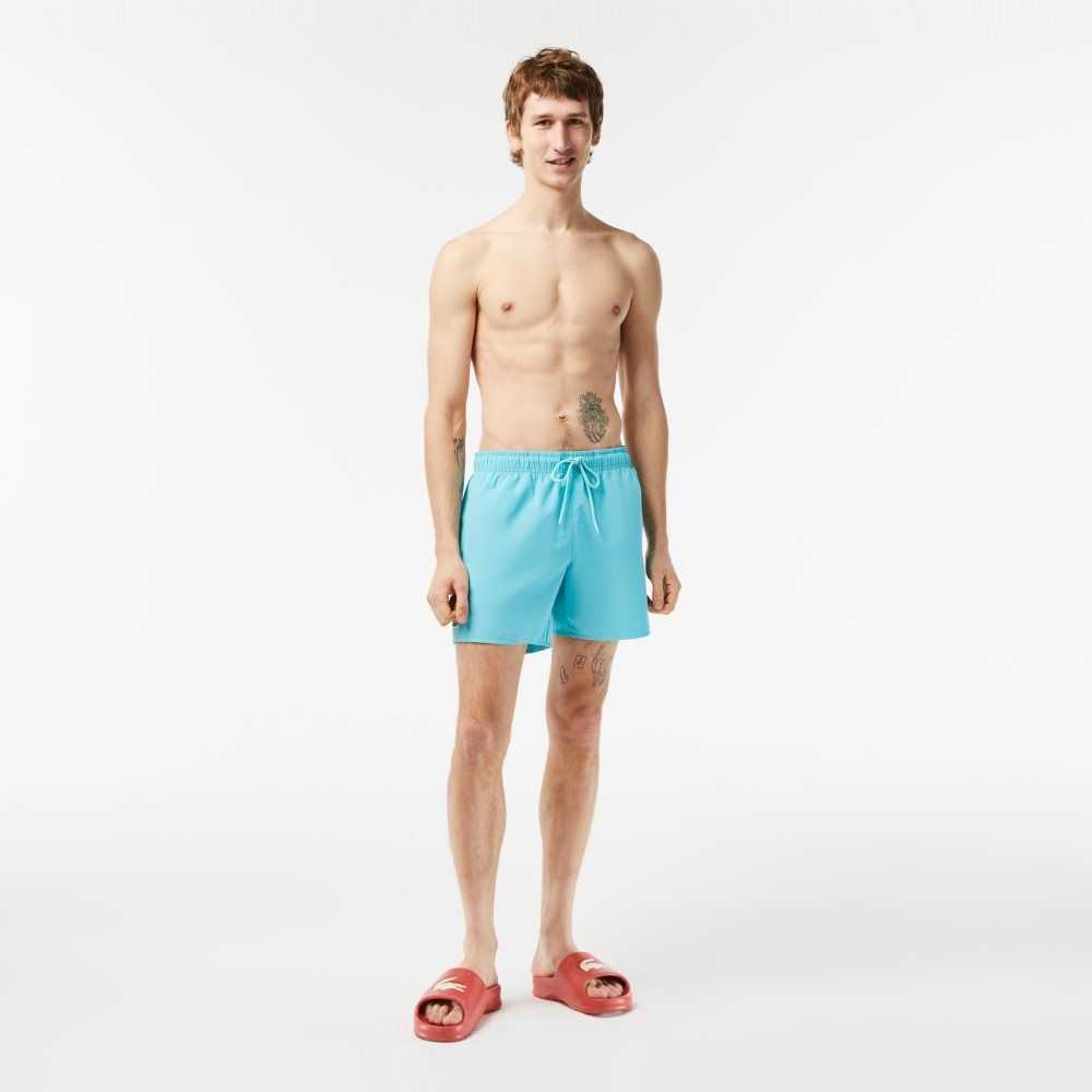 Lacoste Light Quick-Dry Swim Shorts Turquoise / Green | UCRT-27809