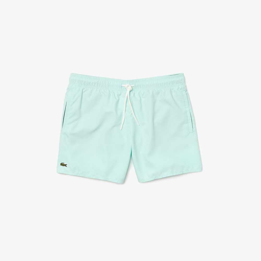 Lacoste Light Quick-Dry Swim Shorts Turquoise / Green | WMIT-35819