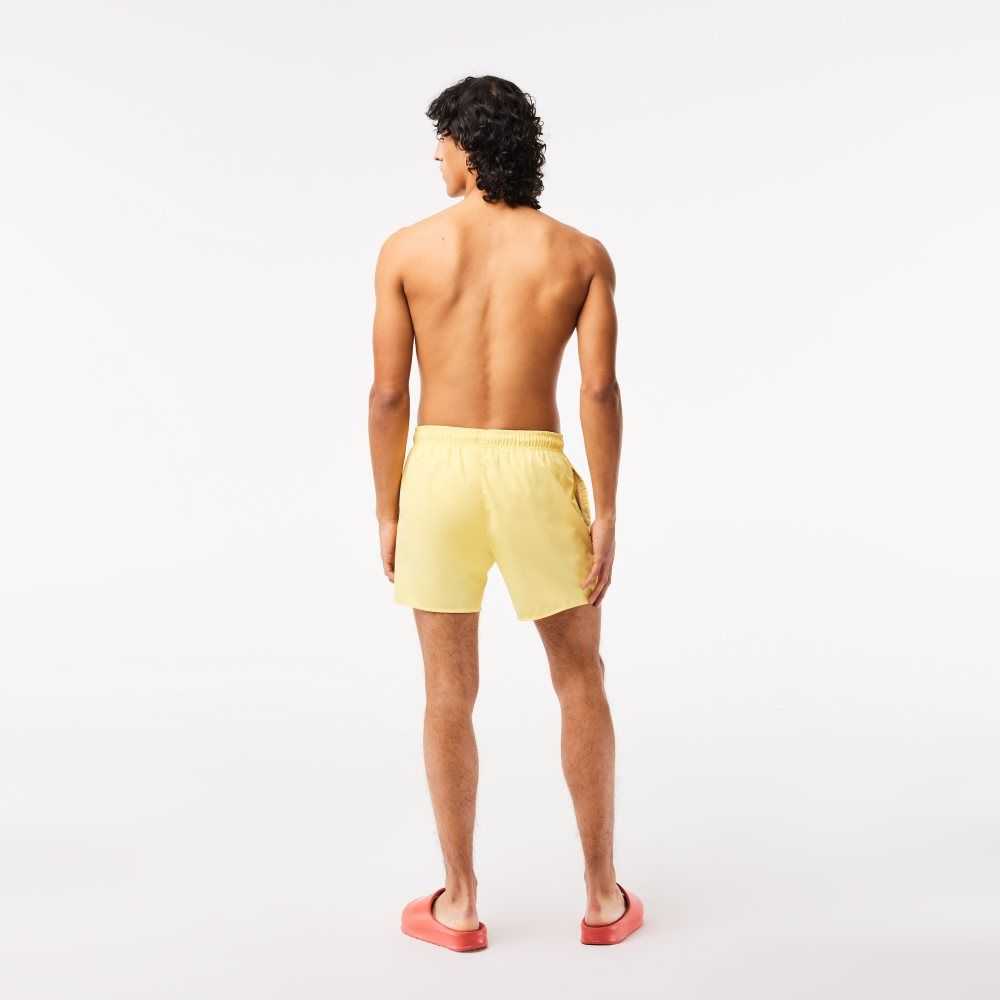 Lacoste Light Quick-Dry Swim Shorts Yellow / Green | MZFW-96325